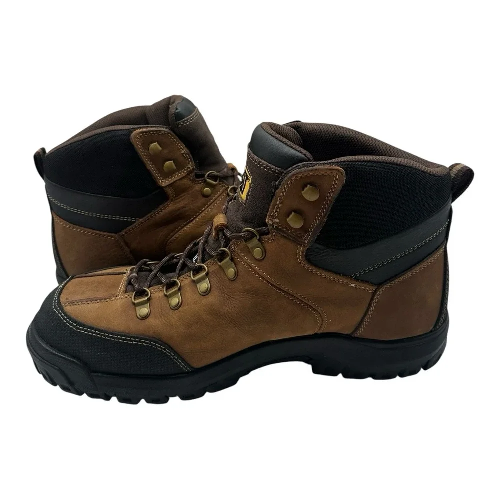 Caterpillar Threshold Work Boots Mens Sz 13‎ M Brown Waterproof Steel Toe P90935